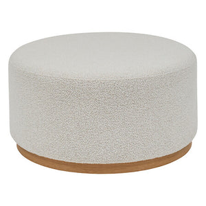 Puf XL Atmosphere Nesky, Boucle, Alb, Ø81 cm