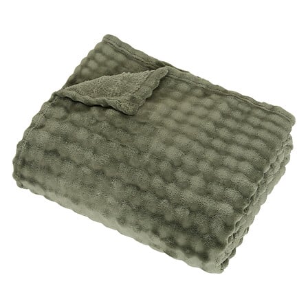 Flannel throw Zephy 180 x 230 cm khaki