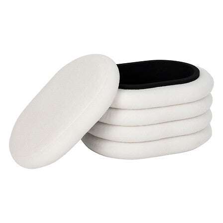 Pouf Depozitare Atmosphera Giulia, Boucle, Alb