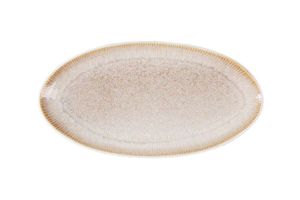 Плато овал LA MEDITERRANEA Calobra Cream, 27x14 cm, порцелан