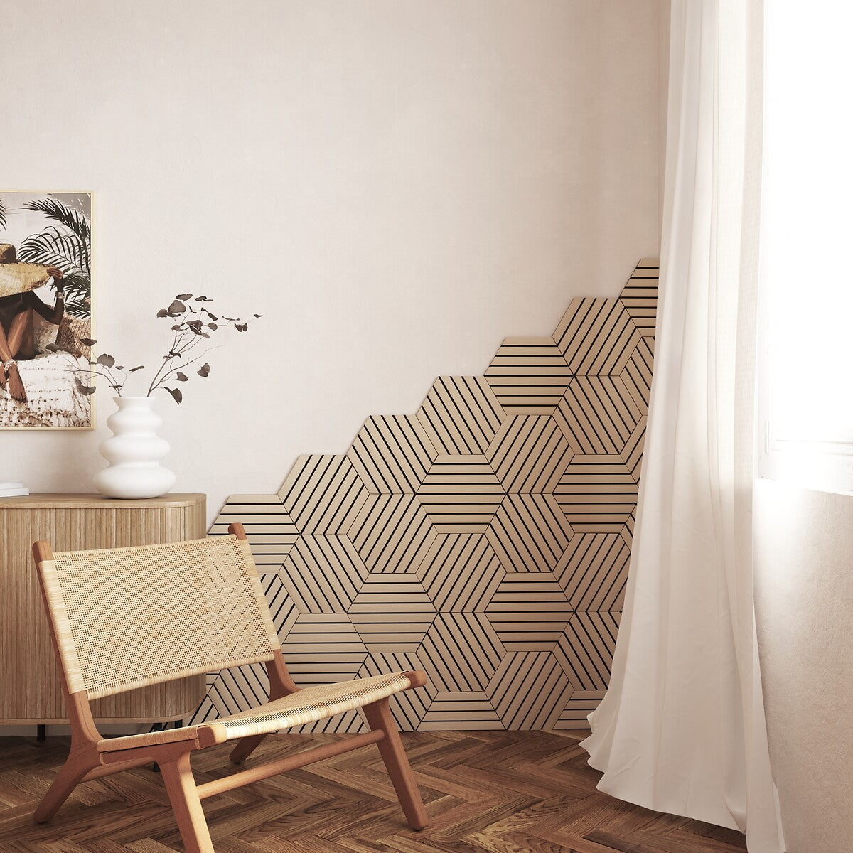 Set panouri decorative Atmosphera Colva, MDF, 30x26 cm, 3 buc.