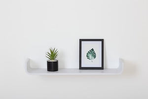 Стенна полица FIVE Fixy, Извита, MDF, 80 cm, Бяла