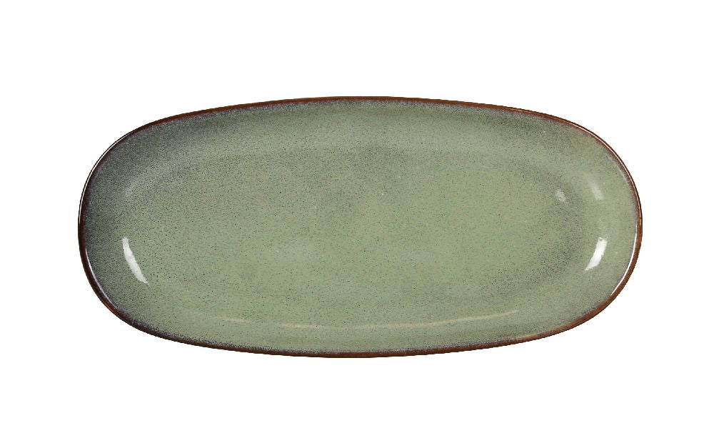 Platoul oval LA MEDITERRANEA Macarella Green, Porțelan
