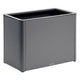 Double plant pot cover 88 x 50 x 65 cm aluminum graphite