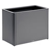 Double plant pot cover 88 x 50 x 65 cm aluminum graphite