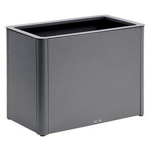 Double plant pot cover 88 x 50 x 65 cm aluminum graphite