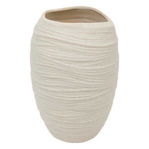 Vază Atmosphere Prudi, ceramică, albă, 32 cm