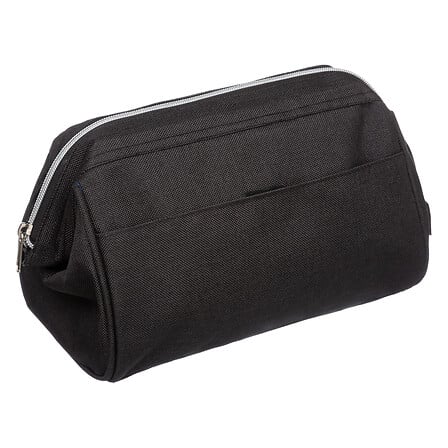Black toiletry bag with frame