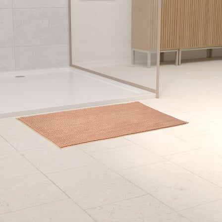Мини килимче за баня 5five Colors, Шенил, 50 x 80 cm, Розово