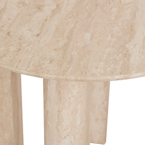 Masă de cafea Atmosphera Anaya, MDF, Travertin, Ø50.5 cm