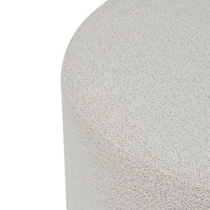 Puf XL Atmosphere Nesky, Boucle, Alb, Ø81 cm