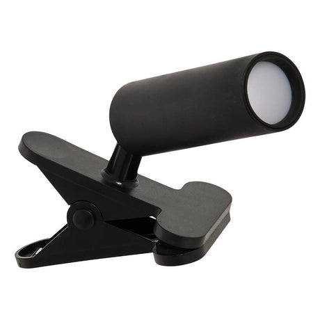 LED лампа с щипка SMART_SYSTEM, USB зареждане, 20 cm, Черна
