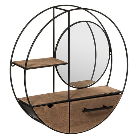 Raft de perete Atmosphere Kiara, metal și MDF, Ø50 cm