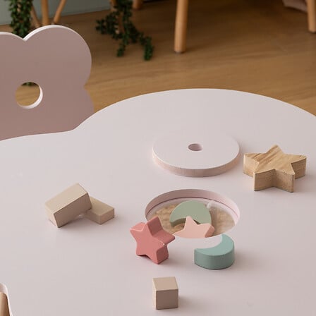 Scaun pentru copii Atmosphera Flower, MDF, roz