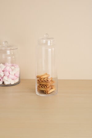 Висок буркан за бонбони 5five Ambroisia, Стъкло, 3.3L, Прозрачен