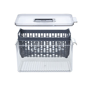 Кутия за хладилник 5five Tidy Fridge, Полипропилен, 24x15 см, Сива