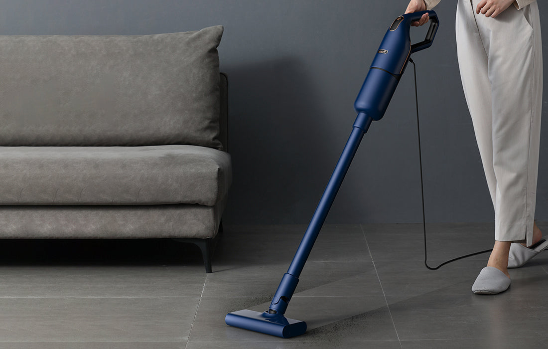 Aspirator Deerma DX1000W, 16.000 Pa, 600W, filtrare în 3 etape, cablu de 5 m, albastru