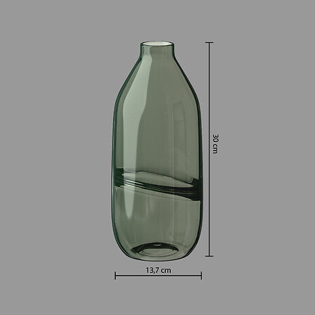Vază Atmosphera Line, 30cm, sticlă, gri