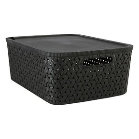 Кош за съхранение 5five Tressy, Полипропилен, 15L, Черен
