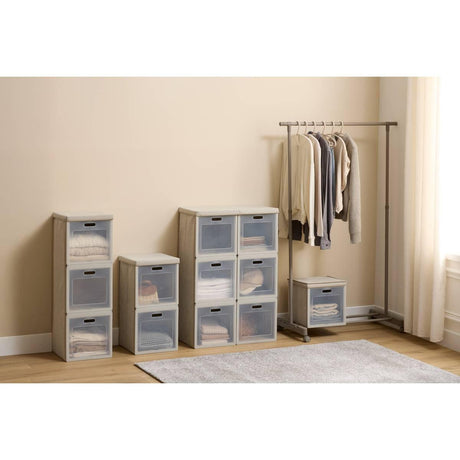 Кутия за съхранение 5five Cube'n Door, Картон, Бежова, 30.5 cm