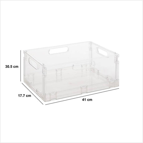 Сгъваема кутия за съхранение 5five Fold'n Box, Пластмаса, 22L, Бежова