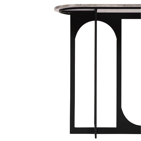 Consolă Atmosphera Tusco, metal și MDF efect marmură, 140x34x79 cm