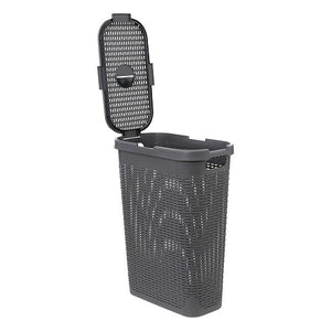 Кош за пране 5five, Полипропилен, Ратан, 40L, Сив