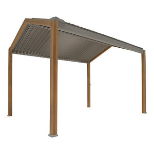 Пергола Hesperide Ecozia, Алуминий с дървесен ефект, 4x3 m