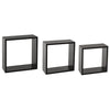 Стенни рафтове 5five Fixy, Комплект 3 броя, Куб, MDF, Черни