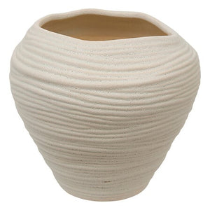 Vază Atmosphere Prudi, ceramică, albă, 20 cm