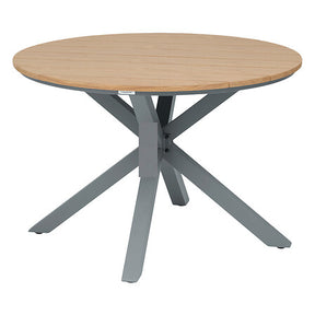 Fixed round table Oraclion 4 seats walnut graphite