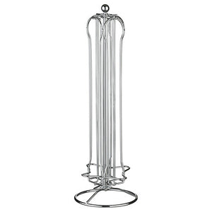 Revolving chrome 36-space espresso capsule holder
