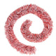 Fine strand boa garland 15 cm x 2 m 8 ply red white