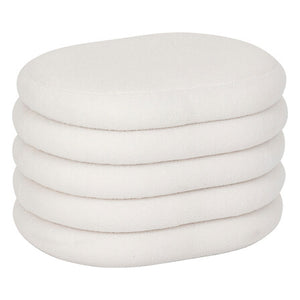 Pouf Depozitare Atmosphera Giulia, Boucle, Alb