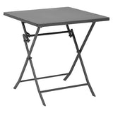 Greensboro square folding table 2 seats pewter