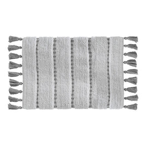 Памучна баня килимче 5five Pompon, Сиво, 50 x 75 cm