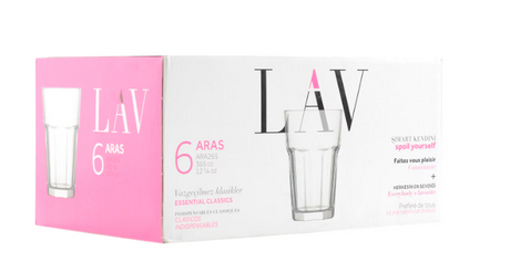 Set de pahare cocktail LAV Aras, 365 ml, 6 buc.