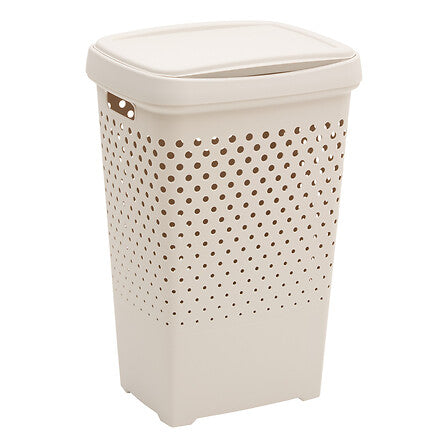 Кош за пране 5five, Полипропилен, 70L, Бежов