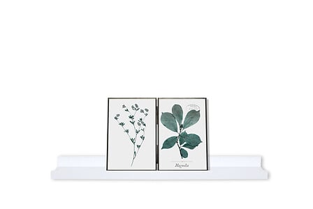 Стенна полица за рамки 5five Fixy, MDF, Бяла, 58 cm