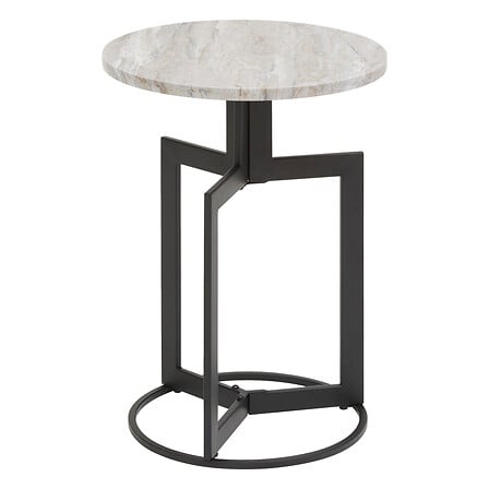 Masuta Atmosphera Tusco, MDF, Marmura, Ø35 cm