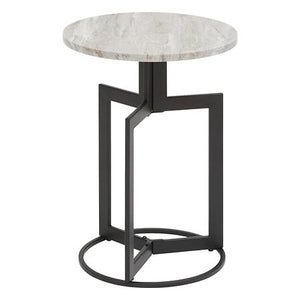 Masuta Atmosphera Tusco, MDF, Marmura, Ø35 cm