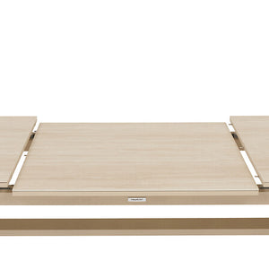 Table Volupty extendable automatic extension 12 seats aluminum and sintered stone buckwheat stone
