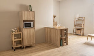 Кухненски остров 5five Abana, 2 врати и 6 отделения, Бежов, 120 cm