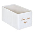 Кутия за съхранение atmosphera Mon Petit Bazar, Картон, Букле, Бяла, 29 cm