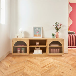 Comodă TV Atmosphere Lousada, 2 uși și 1 raft, 160x40x55 cm, salcâm, MDF