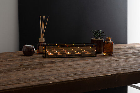 Infini candle jar set with 5 tealights