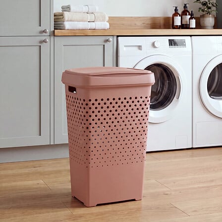 Кош за пране 5five, Полипропилен, 70L, Терракота