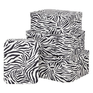 Комплект 4 картонени кутии 5five Polybox Zebra
