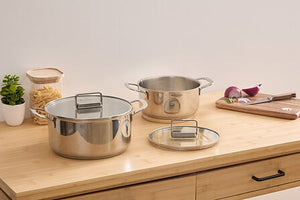 Комплект 2 тенджери 5five Brilliance, Неръждаема стомана, 20/24 см