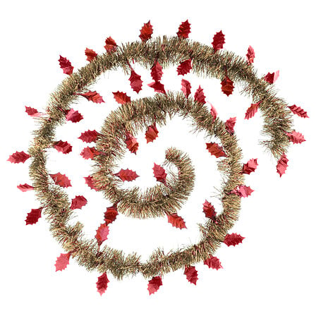 Frosty leaf garland 15 cm x 2 m 4 ply Christmas evening